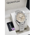 Quantum 24 Ay Garantili Çelik Kordon Safir Cam Fonksiyonlu Erkek Kol Saati