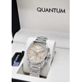 Quantum 24 Ay Garantili Çelik Kordon Safir Cam Fonksiyonlu Erkek Kol Saati