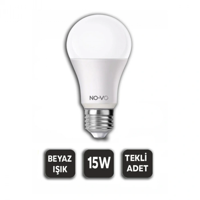 10 ADET 15W BEYAZ LED AMPUL 1200LM 6500K 15.000 SAAT ÖMÜR (5324)