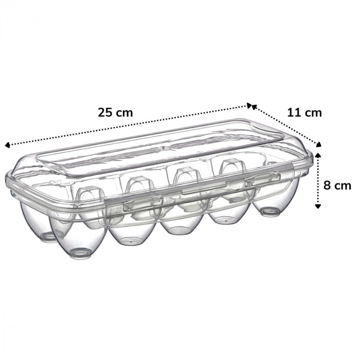10 Bölmeli Kilitli Kapaklı Yumurtalık Saklama Kutusu YU110 (5324)