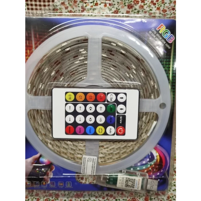 10 Metre, Led Şerit, Usb Bağlantılı, Kumandalı, Ambiyans Işığı SDR-LED-109 (5324)