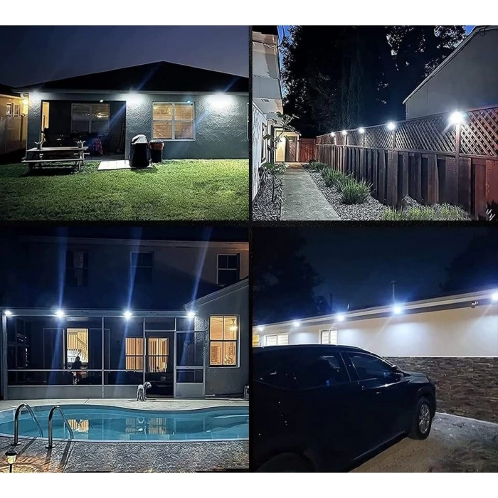 100 Led Dış Mekan Solar Aydınlatma Fotoselli Solar Lamba Hareket Sensörlü