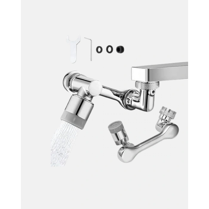 1080° Dönebilen Musluk Ucu – Su Tasarruflu, Esnek Ve 360° Çift Eksenli Başlık (kopya)