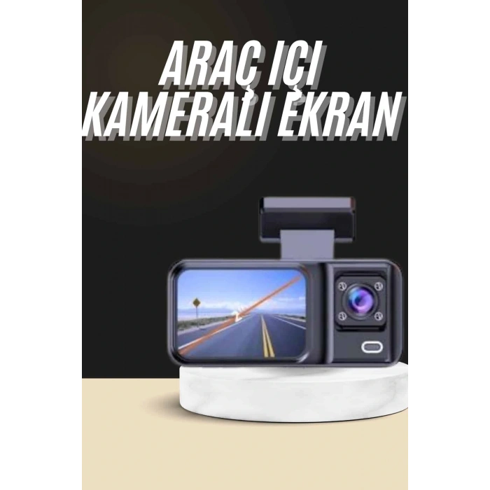 1080p Sürüş Kaydedici 2 İnç Araç Araba Ön İç Arka Dvr Ips Ekran