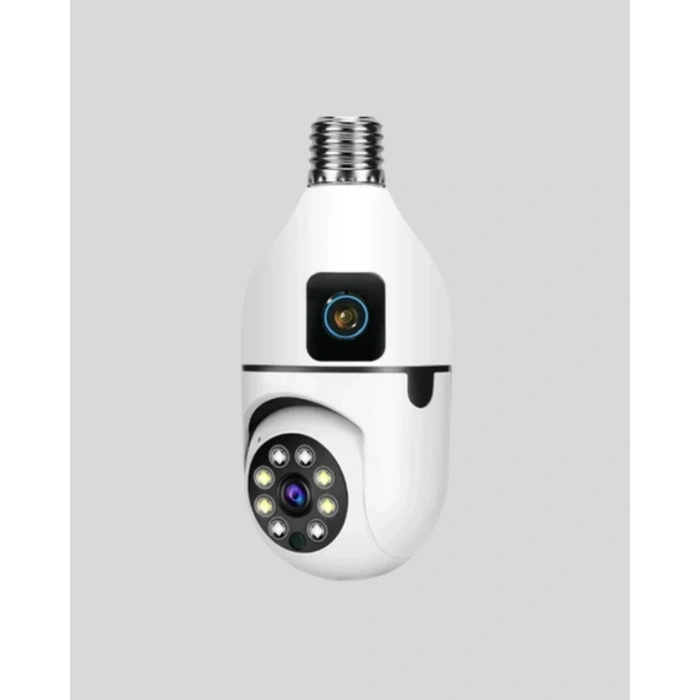 1080P WiFi Ampul Kamera Uzaktan Erişimli Hareket Sensörlü Gece Görüşlü