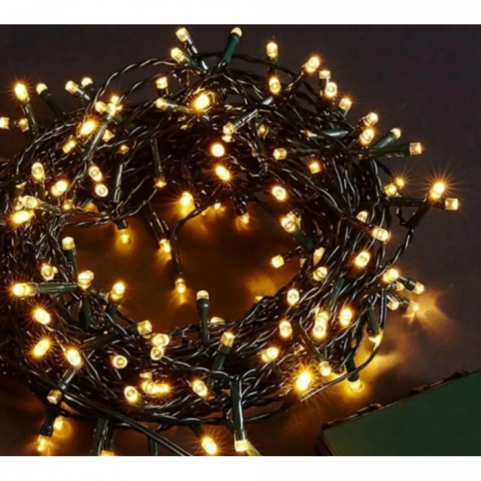 10m 100 Led Boncuk Lamba Gün Işığı Siyah Kablo