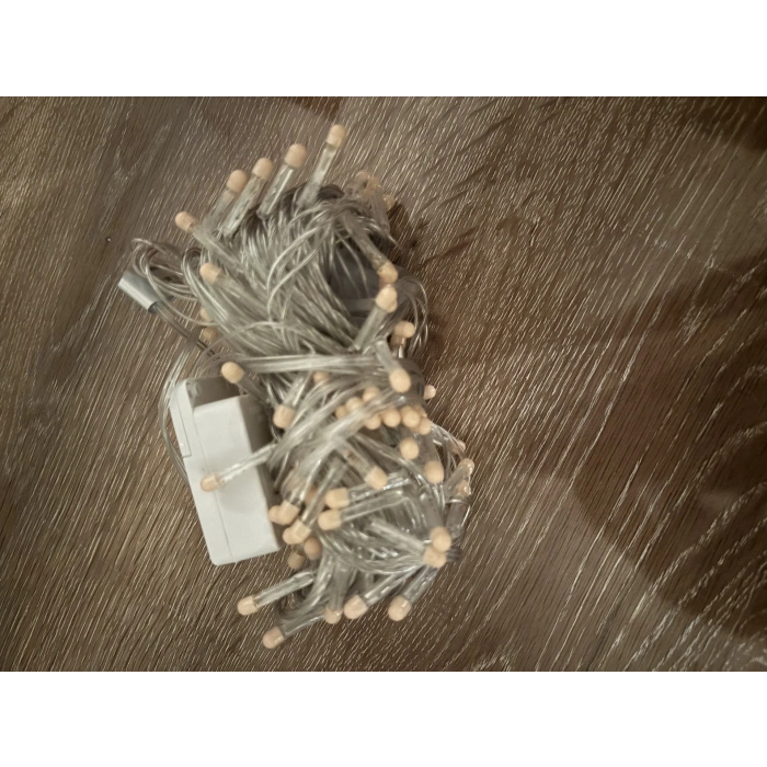 10m 100 Led Damla Uçlu Pembe Işık Şeffaf Kablo Mz-17-9