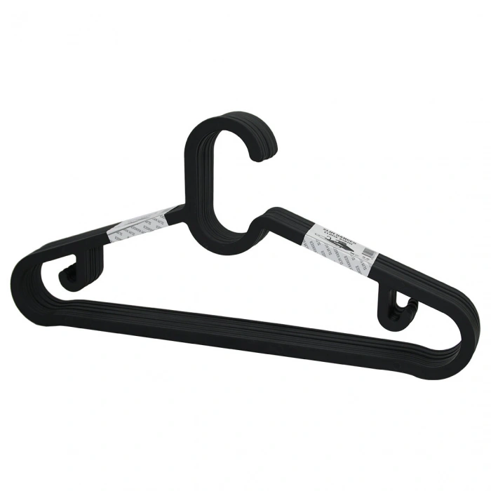 10PCS PLASTİK - ANTRASİT GRİ ELBİSE ASKISI (5324)