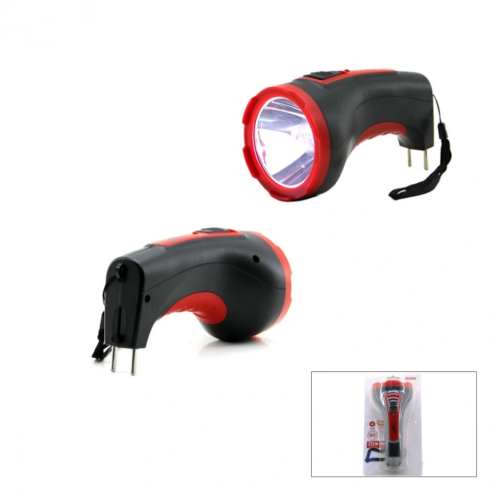 10W TEK LED BOMBELİ GÖVDE FİŞ ŞARJLI EL FENERİ UZUN MESAFELİ KAMBUR (5324)