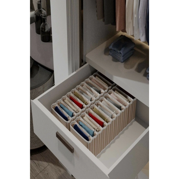 11 Bölmeli Dolap ve Çekmece Içi Düzenleyici Akordiyon Organizer M-00500 (1 Adet)