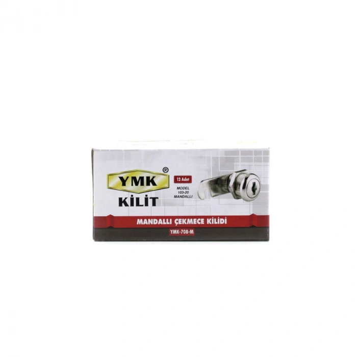 12 ADET OVAL - MANDALLI DOLAP - ÇEKMECE KİLİT 20MM (5324)