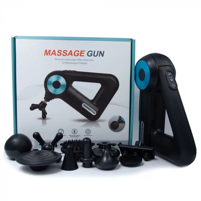 12 Başlıklı Profesyonel Masaj Tabancası Çok Fonksiyonlu (5324)