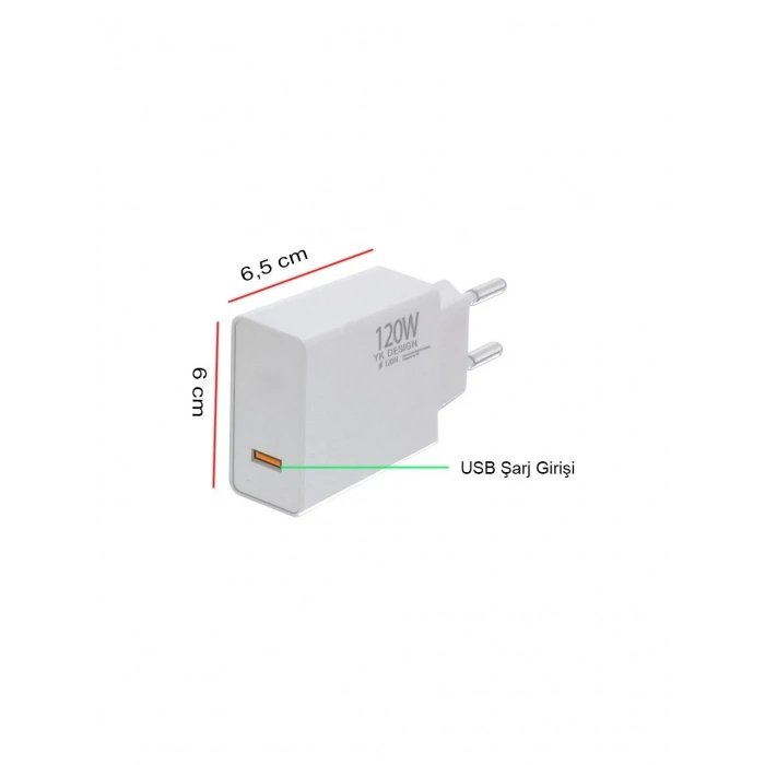 120W Süper Hızlı Şarj Cihazı - USB Type-C (5324)