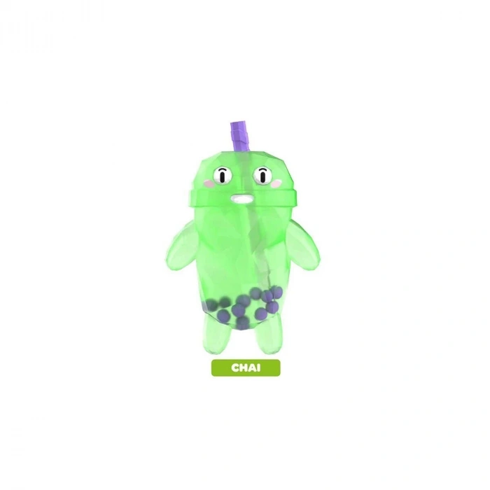 12387 SUN-BTF-FİGÜR BUBBLE TEA CRYSTAL BOBA PALS SERIES 14CM 6A