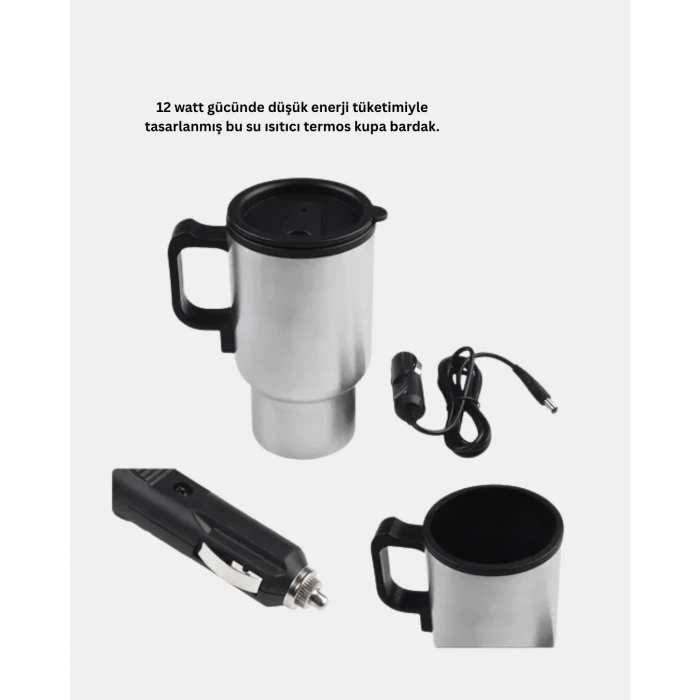 12w Araç Tipi Su Isıtıcı Kupa Bardak Pratik Isıtmalı