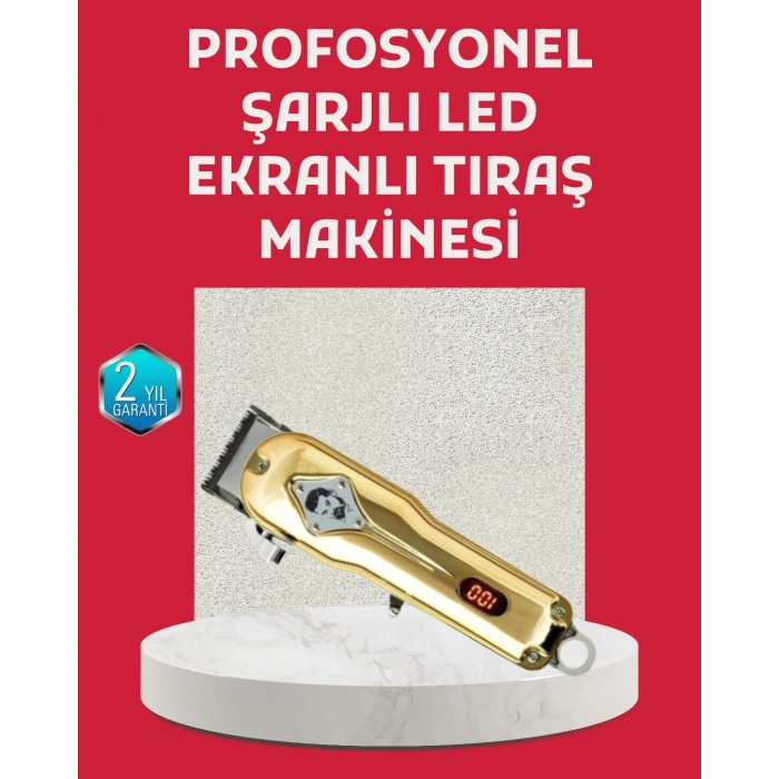 1800 mAh Bataryalı Uzun Kullanım Süreli Şarjlı Tıraş Makinesi