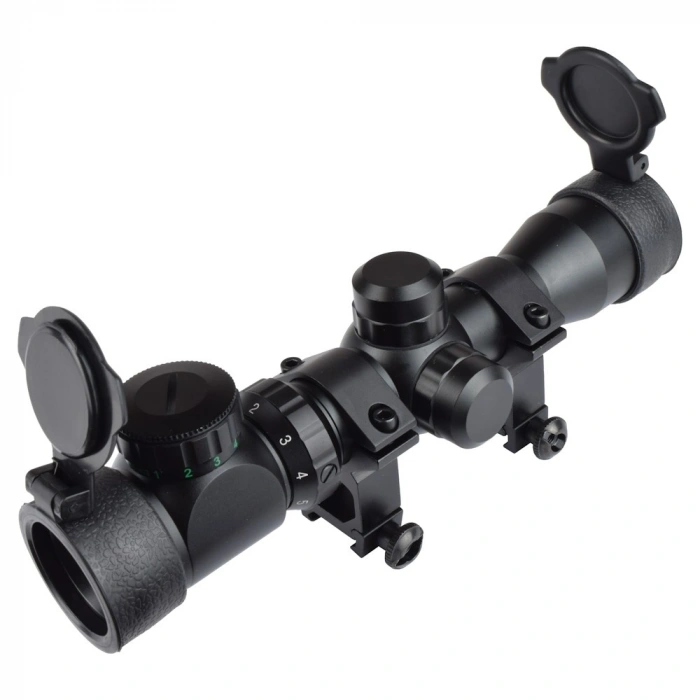 2-6x28 Zoomlu Av Tüfeği Dürbünü Hedef Çizgili Çift Işıklı