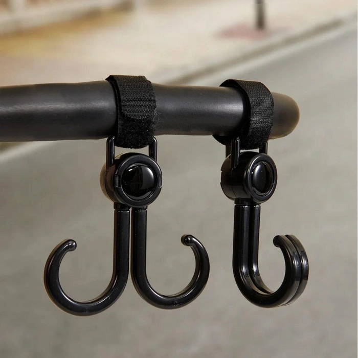 2 Adet Bebek Arabası, Motor, Bisiklet Eşya Taşıma Aparatı Plastik Kanca  (5324)