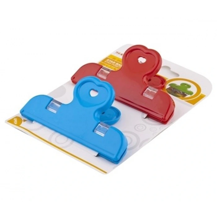 2'li Pratik Torba Paket Ve Poşet Kapatıcı Kilitli Klips Mandal (5324)