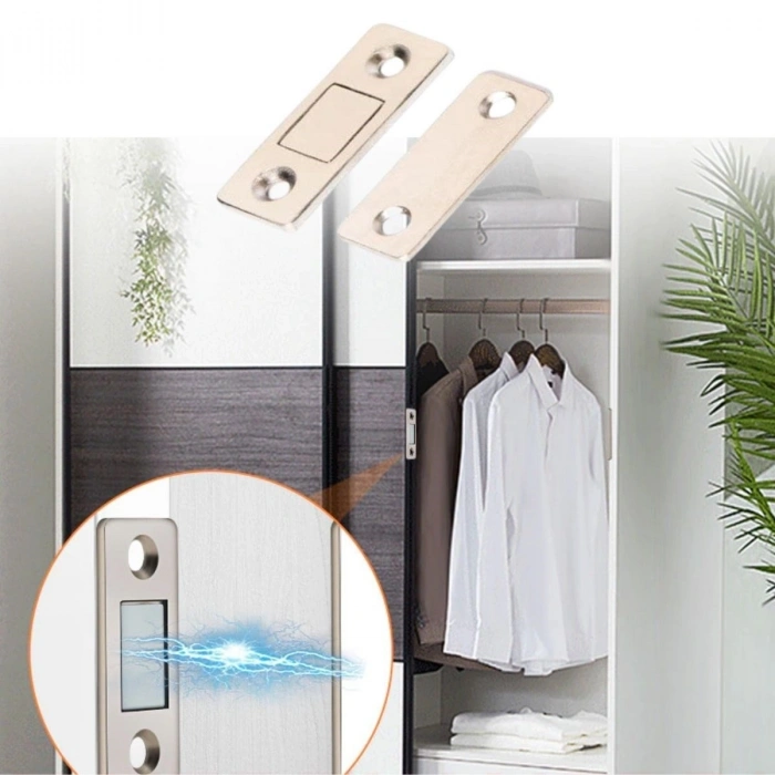 2 Çift Çok Amaçlı Kapı Kapak Dolap Çekmece Mobilya Durdurucu Kapatıcı Mıknatıslar (5324)