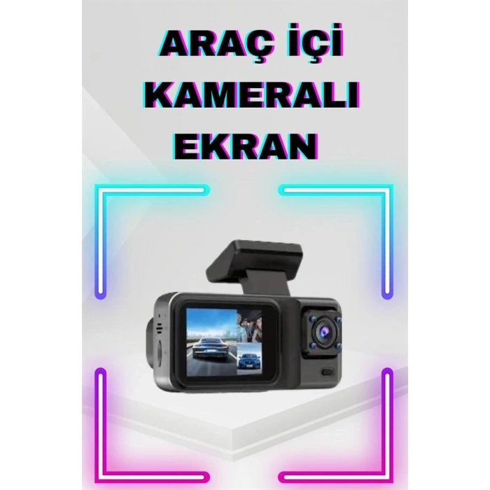 2 İnç Araç İçi Kameralı Ekran 1080P Full HD Kaliteli Hafıza Kart Destekli