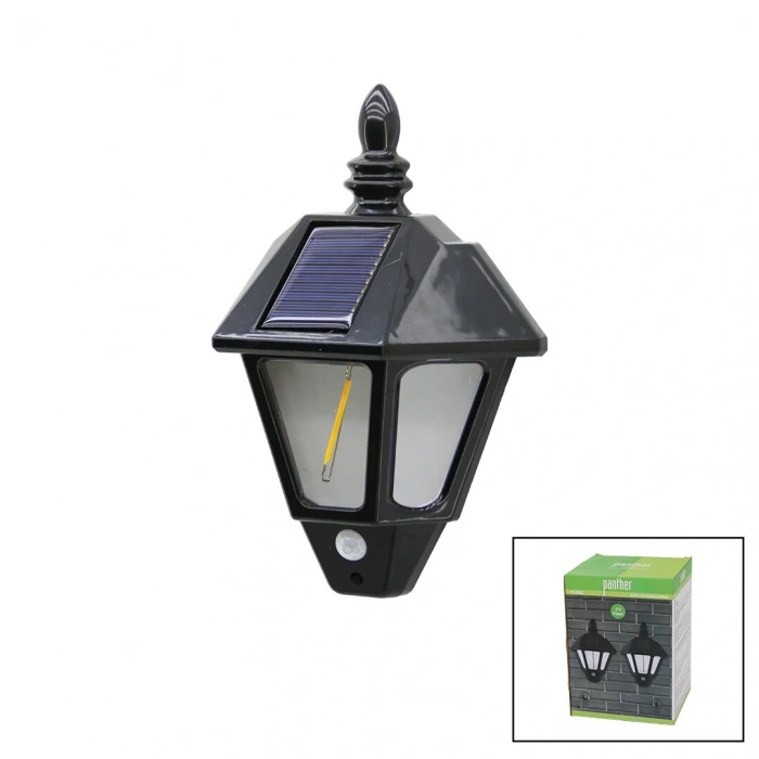 2 PCS  SOLAR - GÜNEŞ ENERJİLİ DUVAR LAMBASI COB LED SENSÖRLÜ= 3 MOD FONKSİYON BAHÇE-BALKON-SOKAK PT-2981 (5324)