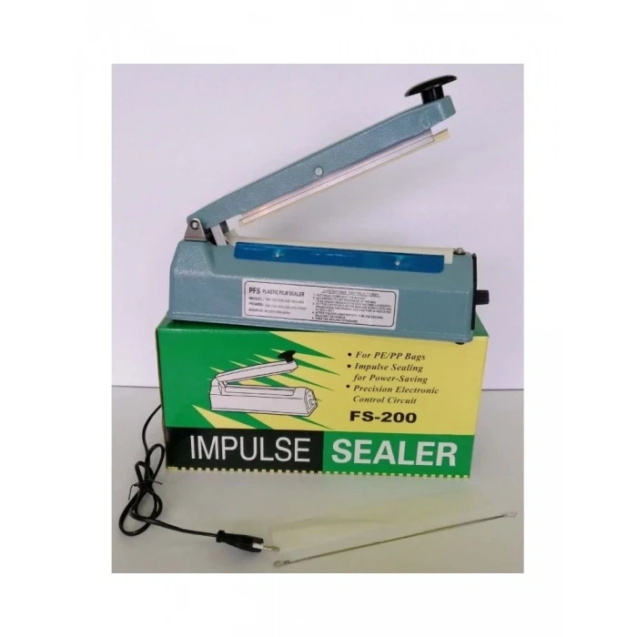 20Cm  Metal Gövde Poşet Ağzı Yapıştırma Kapatma Makinası FS-200 (5324)