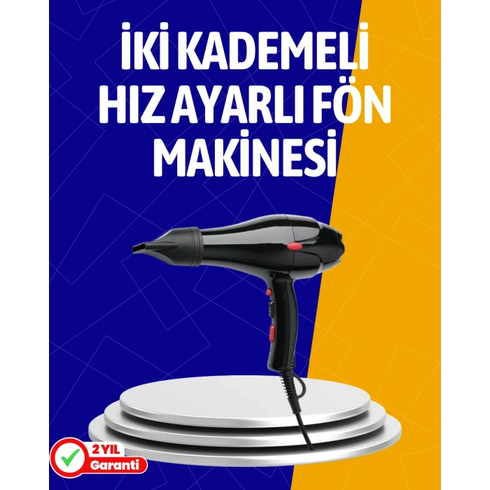2200W Güçlü Motorlu Ergonomik Fön Makinesi