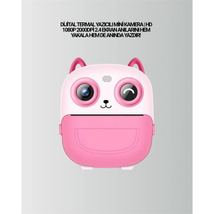 2.4” Ekranlı Mini Kamera – 1080p Kayıt + Mürekkepsiz Yazdırma