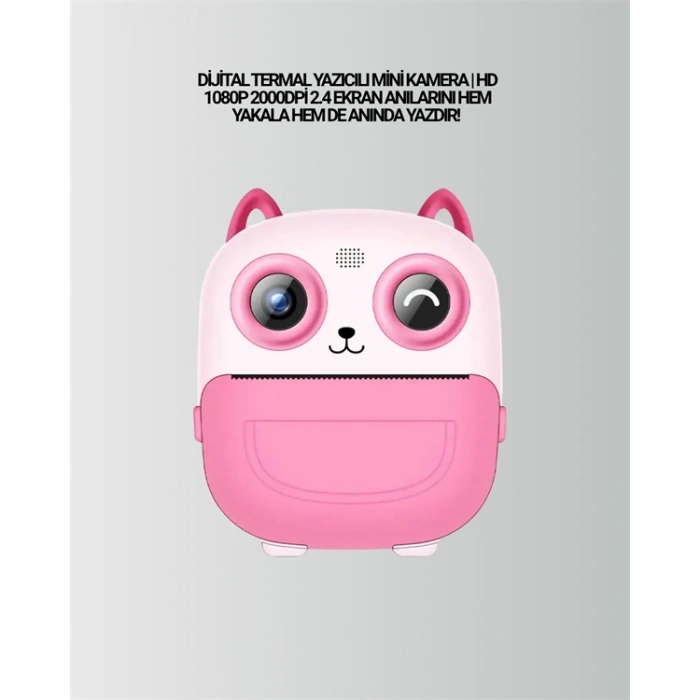 2.4” Ekranlı Mini Kamera – 1080p Kayıt + Mürekkepsiz Yazdırma
