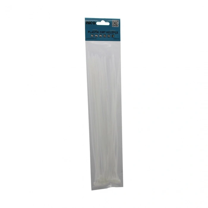 25PCS   BEYAZ   3.6X300MM  PLASTİK CIRT KELEPÇE (5324)