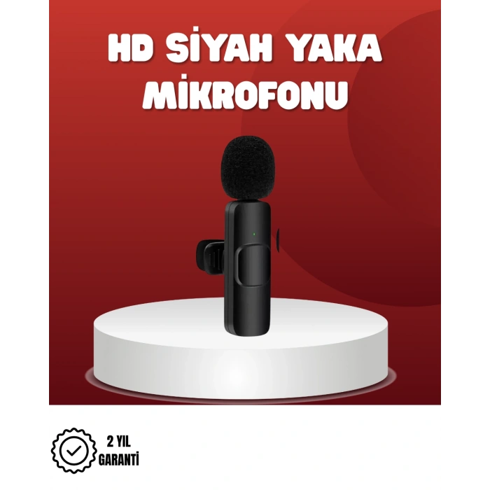 2’li Kablosuz Yaka Mikrofonu iPhone İçin Profesyonel Video Ses