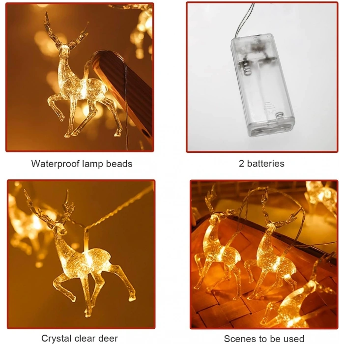 2m 10  Geyikli İp Led Işık Mz-11