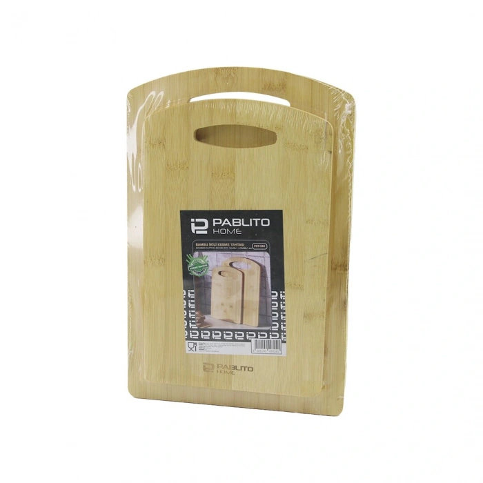 2PCS SET  AHŞAP BAMBU KESİM PANOSU - KESME TAHTASI  18X28X1CM--22X32X1CM (5324)