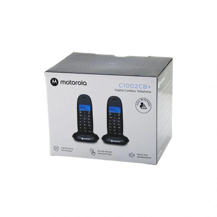 2PCS SİYAH DİJİTAL KABLOSUZ - TELSİZ TELEFON ARAYAN NO GÖRME 50 HAFIZA C-1002CB (5324)