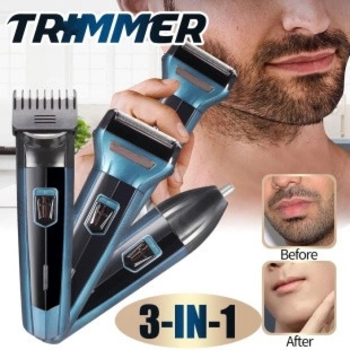 3 in 1 Saç Sakal Kesme Ense Burun Tıraş Makinesi Seti (5324)