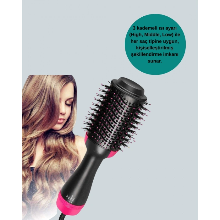 3 Isı Kademeli 1200w Saç Şekillendirme Fırçası.