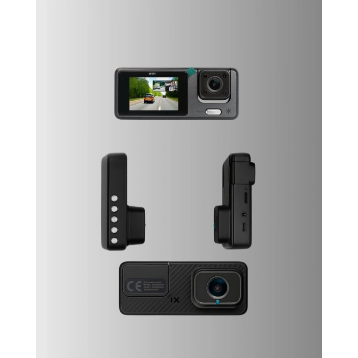 3 Kameralı Araç İçi DVR Kayıt Cihazı  Ön İç Arka Kamera Full HD