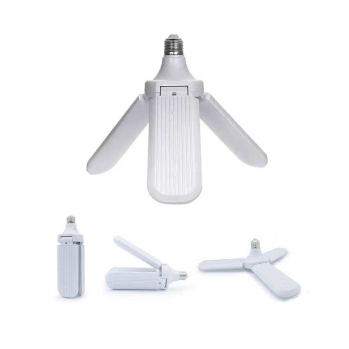 3 KOLLU PERVANE MODELİ BEYAZ LED LAMBA AMPUL 24W - E27 (5324)
