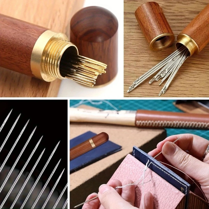 30 Adet İğneli Ahşap Kutulu Dikiş İğne Seti (5324)