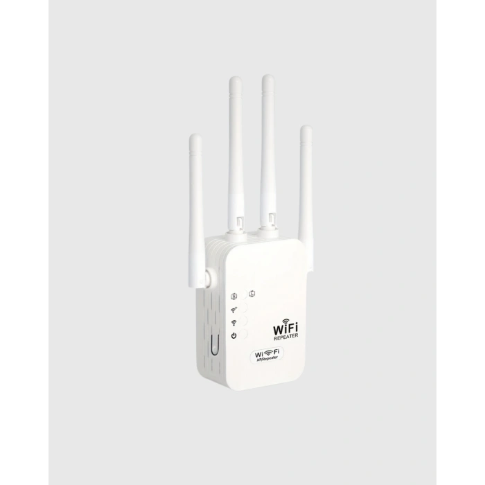300mbps Wifi Menzil Genişletici 4 Antenli Wpa3 Güvenlikli Priz Tipi Repeater