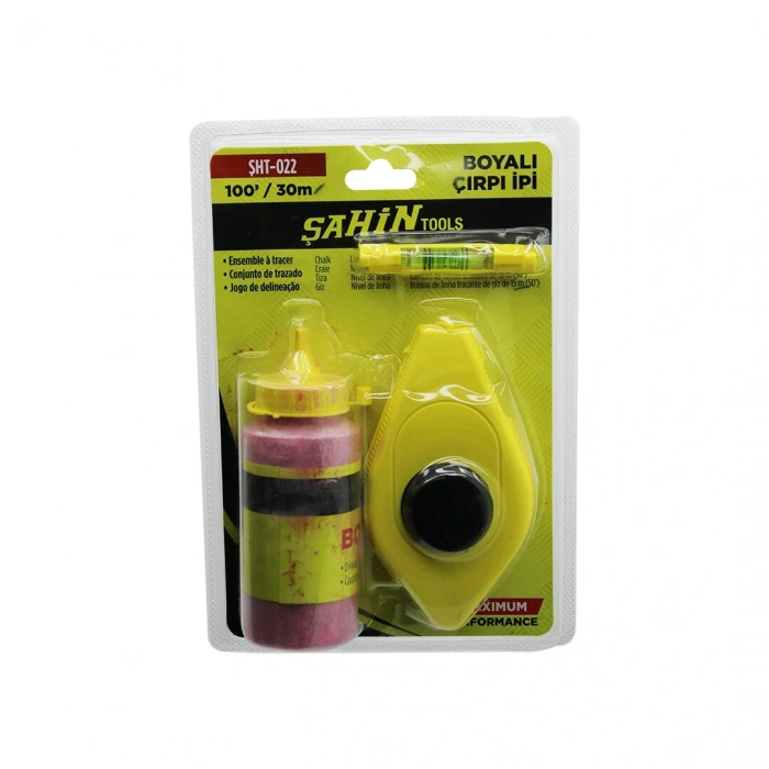 30MT - 100 GR - KIRMIZI TOZ BOYALI ÇIRPI İPİ - SU TERAZİSİ (5324)