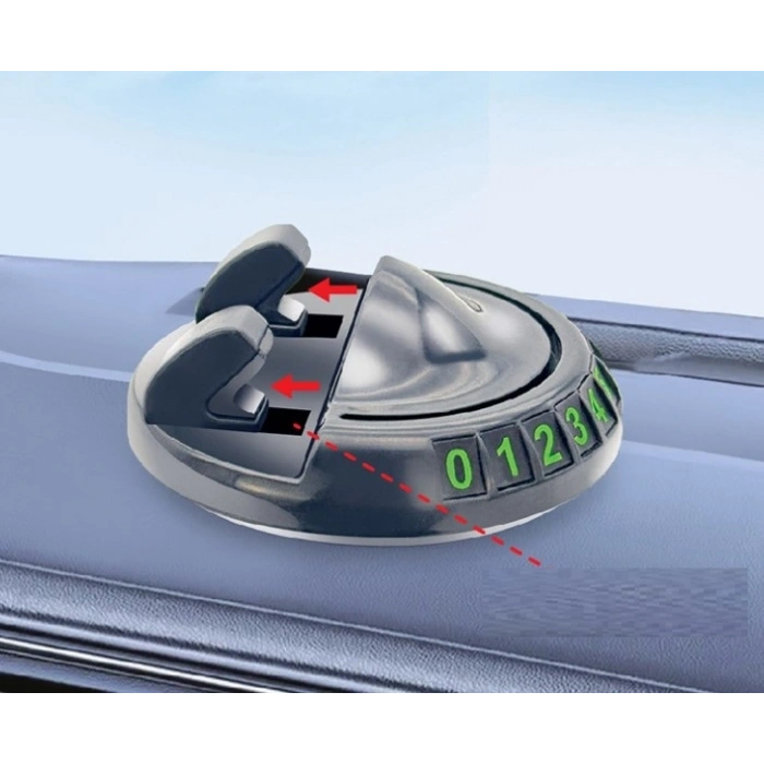360° Dönebilen Yapışkanlı Numaratörlü Araç Telefon Tutucu (5324)
