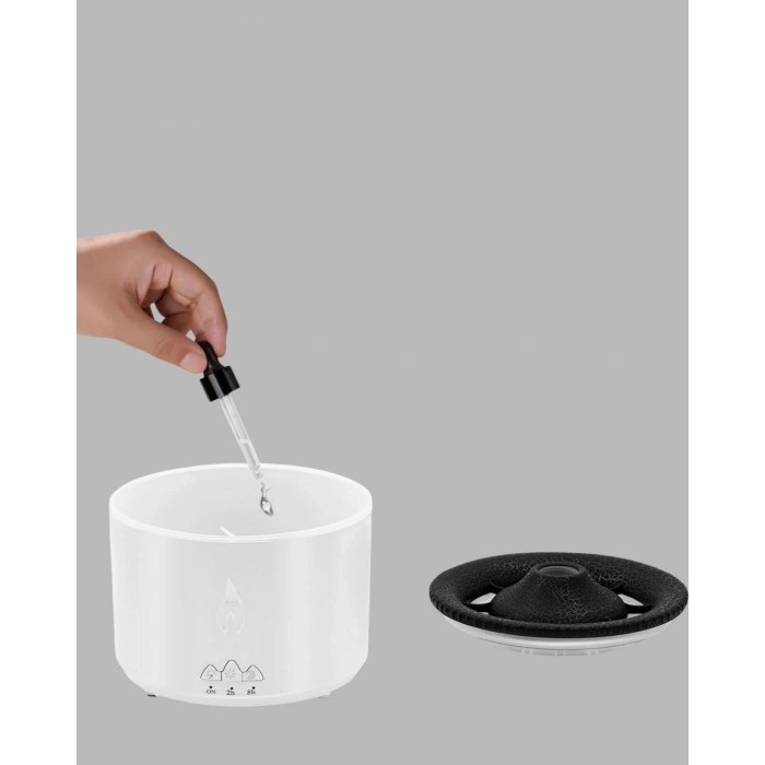 3d Alev Işıklı Aromaterapi Makinesi – 360 Ml Su Kapasiteli Sessiz Difüzör