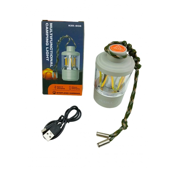 3IN1= KAMP LAMBASI - FENER - POWERBANK  USB ŞARJ (5324)