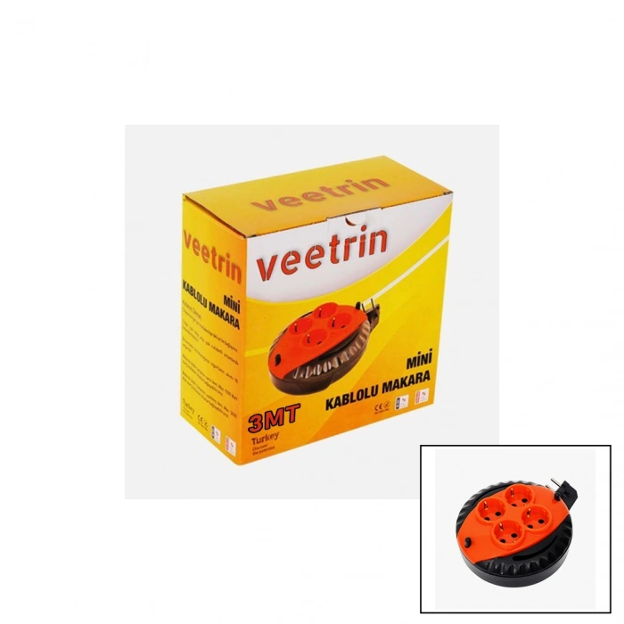 3MT MİNİ MAKARALI UZATMA KABLO 3X1.5MM (5324)