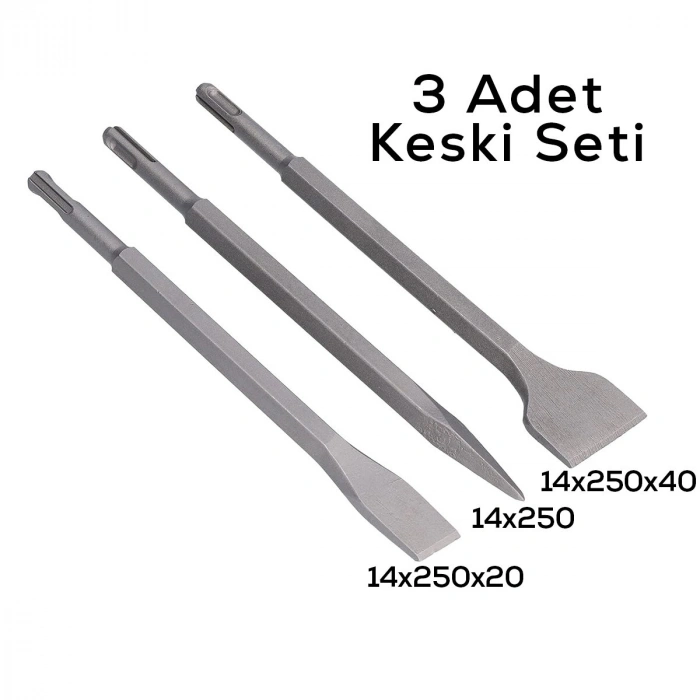 3PCS MURÇ SETİ SİVRİ -DÜZ 25CM (5324)