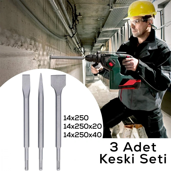 3PCS MURÇ SETİ SİVRİ -DÜZ 25CM (5324)