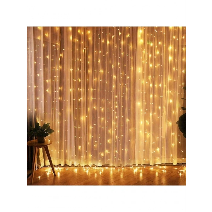 3x2m Premium Perde Led - 8 Fonksiyonlu, Su Geçirmez İç Dış Mekan Teras Dekor Işıkları