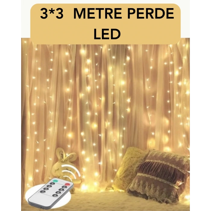 3x3 Metre Perde Led Işık – Parti Ve Bahçe Dekorasyonu